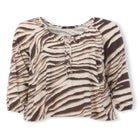 A-Line Long Sleeve Peasant Tunic with Tie-Neck Keyhole Neckline image number null