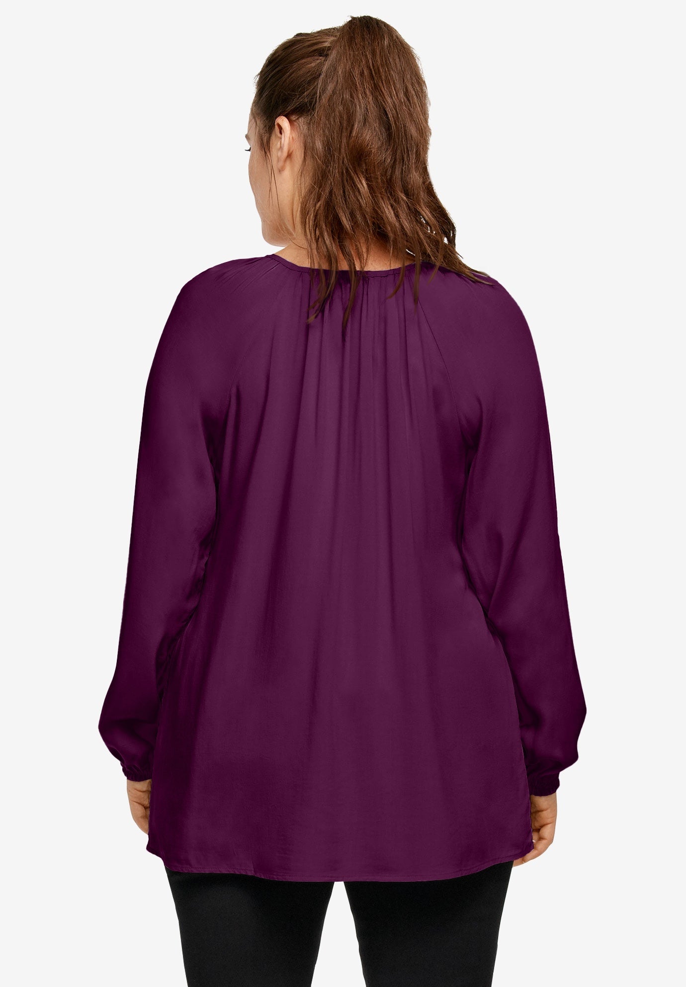 Tie Neck Peasant Tunic image number 1