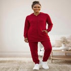 French Terry Drawstring Elastic Waistband Jogger image number null