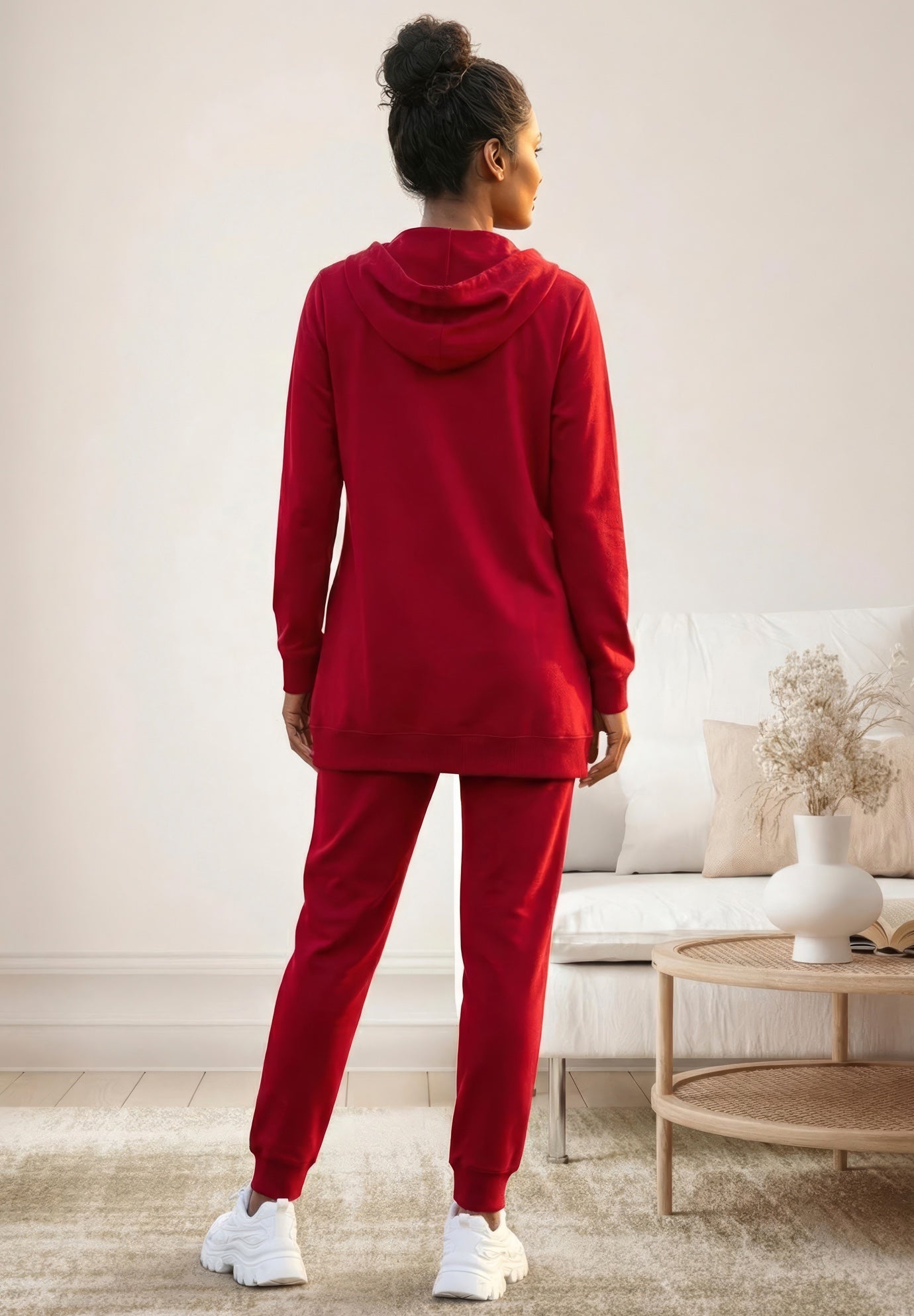 French Terry Drawstring Elastic Waistband Jogger image number 1