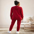 French Terry Drawstring Elastic Waistband Jogger image number null