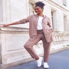 Ellos Studio French Terry Drawstring Elastic Waistband Jogger image number null