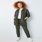 Ellos Studio French Terry Drawstring Elastic Waistband Jogger image number null