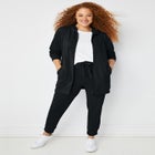 French Terry Drawstring Elastic Waistband Jogger image number null