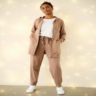French Terry Drawstring Elastic Waistband Jogger image number 0