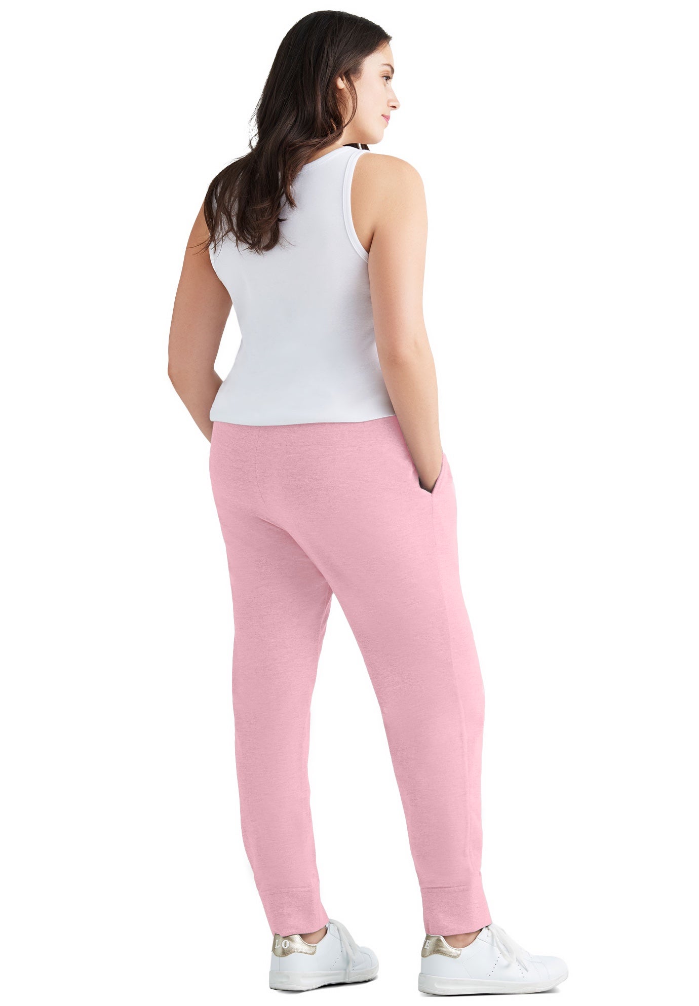 Ellos Studio French Terry Drawstring Elastic Waistband Jogger image number 1