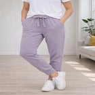 French Terry Drawstring Elastic Waistband Jogger image number null