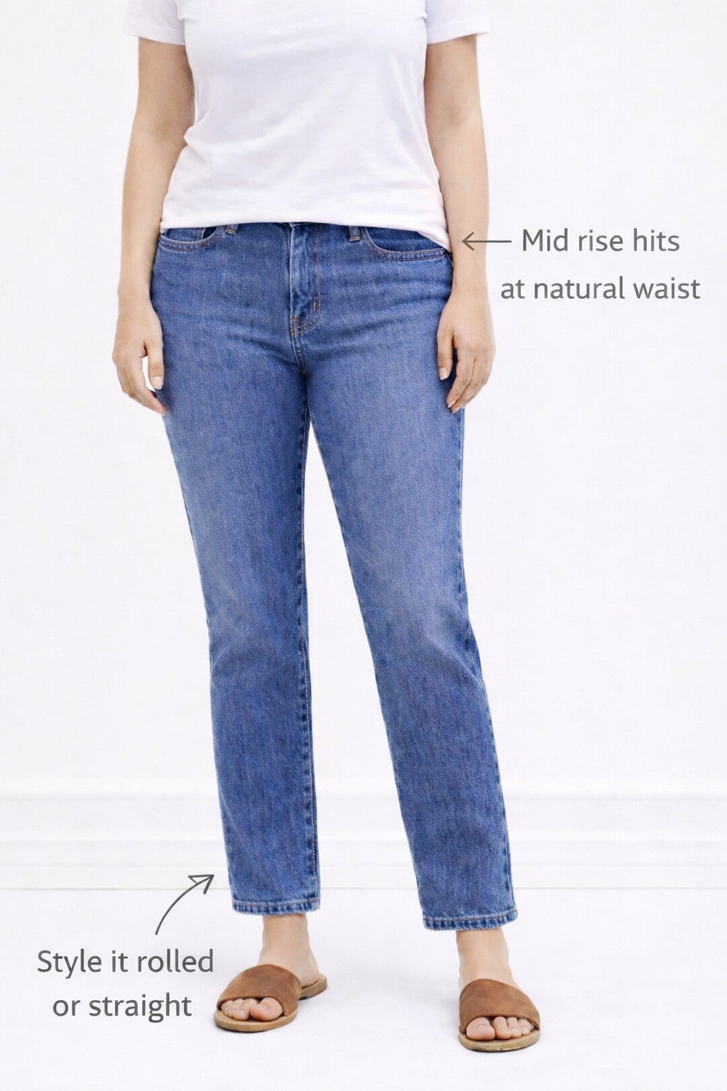 Mid-Rise Stretch 5-Pocket Relaxed Fit Boyfriend Jeans image number 3