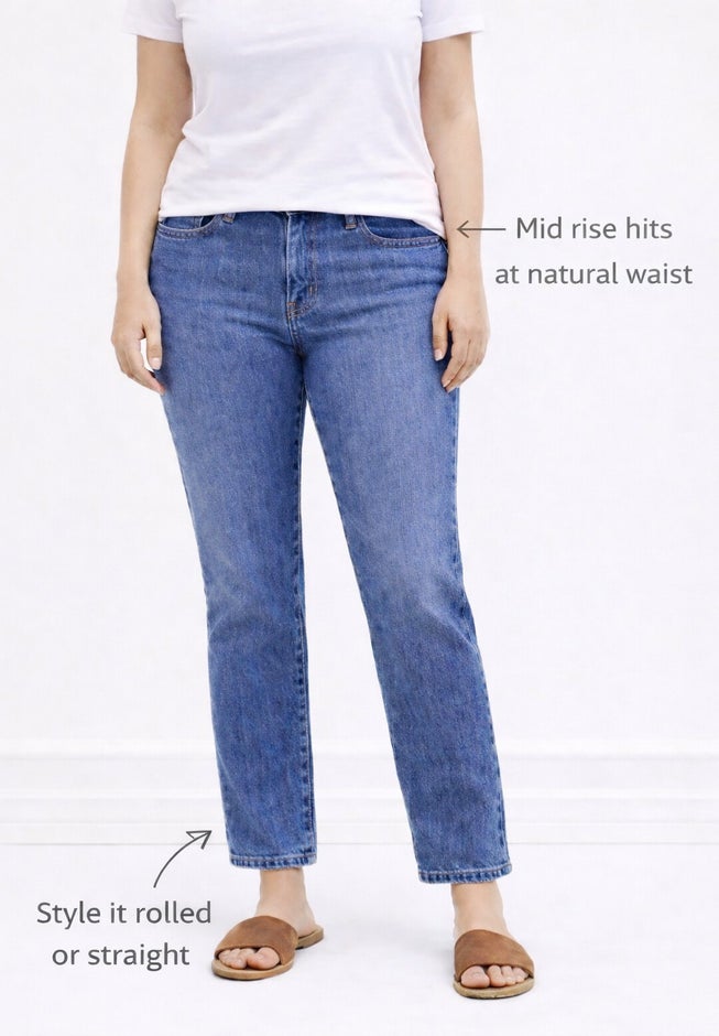 Mid-Rise Stretch 5-Pocket Relaxed Fit Boyfriend Jeans image number 3