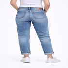 Mid-Rise Stretch 5-Pocket Relaxed Fit Boyfriend Jeans image number null