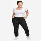 Mid-Rise Stretch Boyfriend Jeans image number null