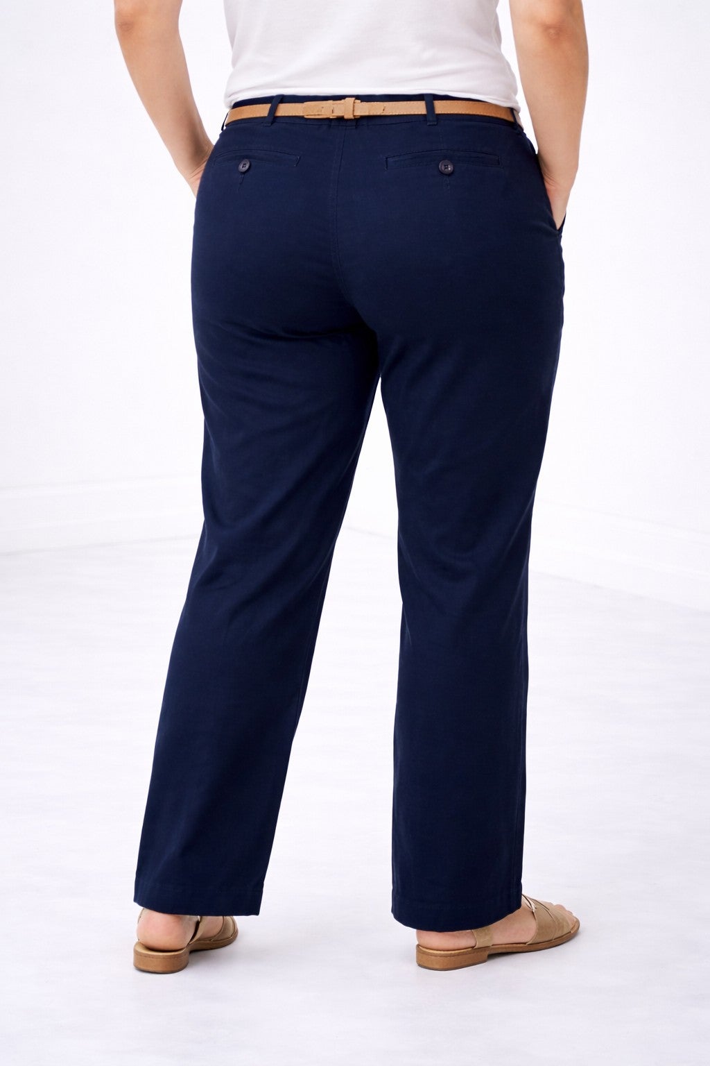 Stretch Chino Mid-rise Classic Bootcut Pants image number 1