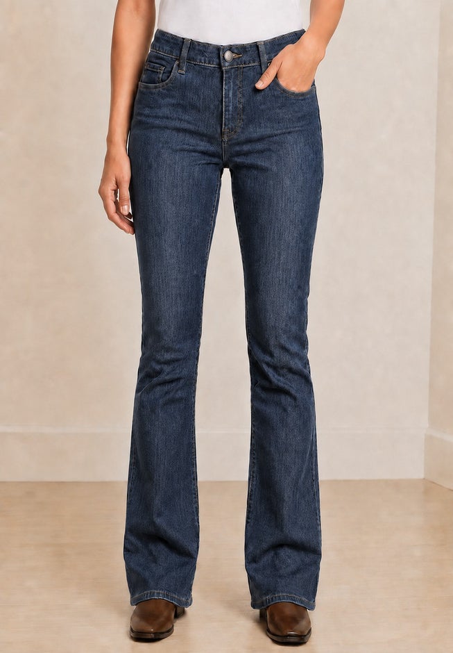 Stretch Mid-rise Bootcut Jeans image number 1