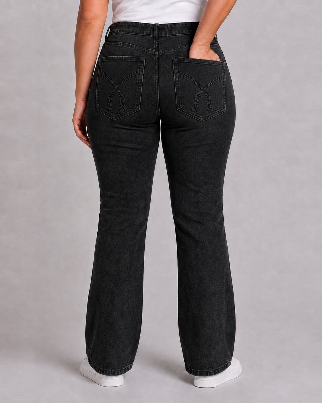 Stretch Mid-rise Bootcut Jeans image number 1