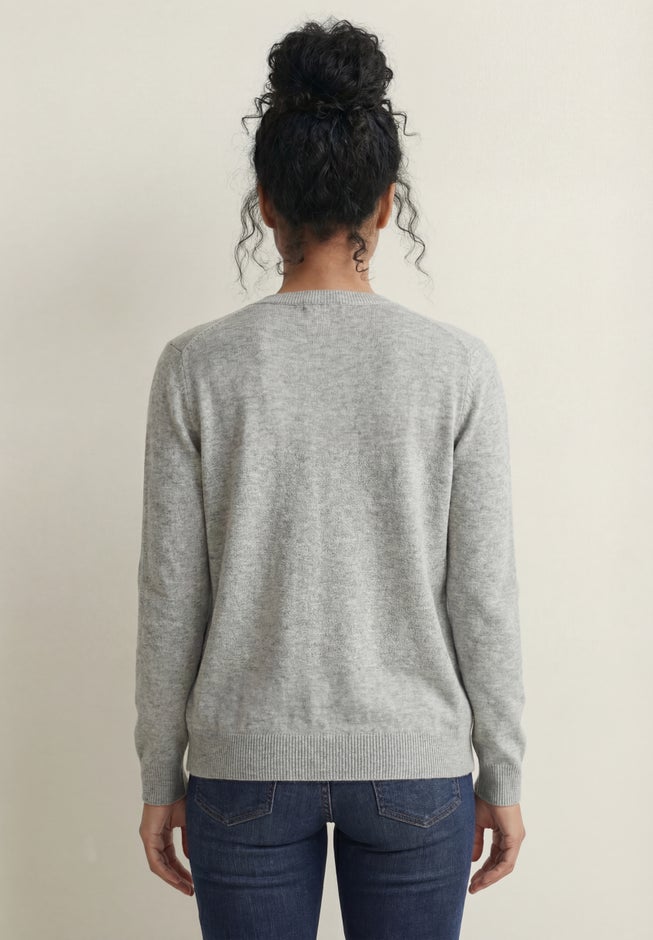 V-Neck Button Front 100% Cotton Everyday Cardigan image number 1