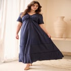 100% Cotton A-line Maxi Dress image number 0