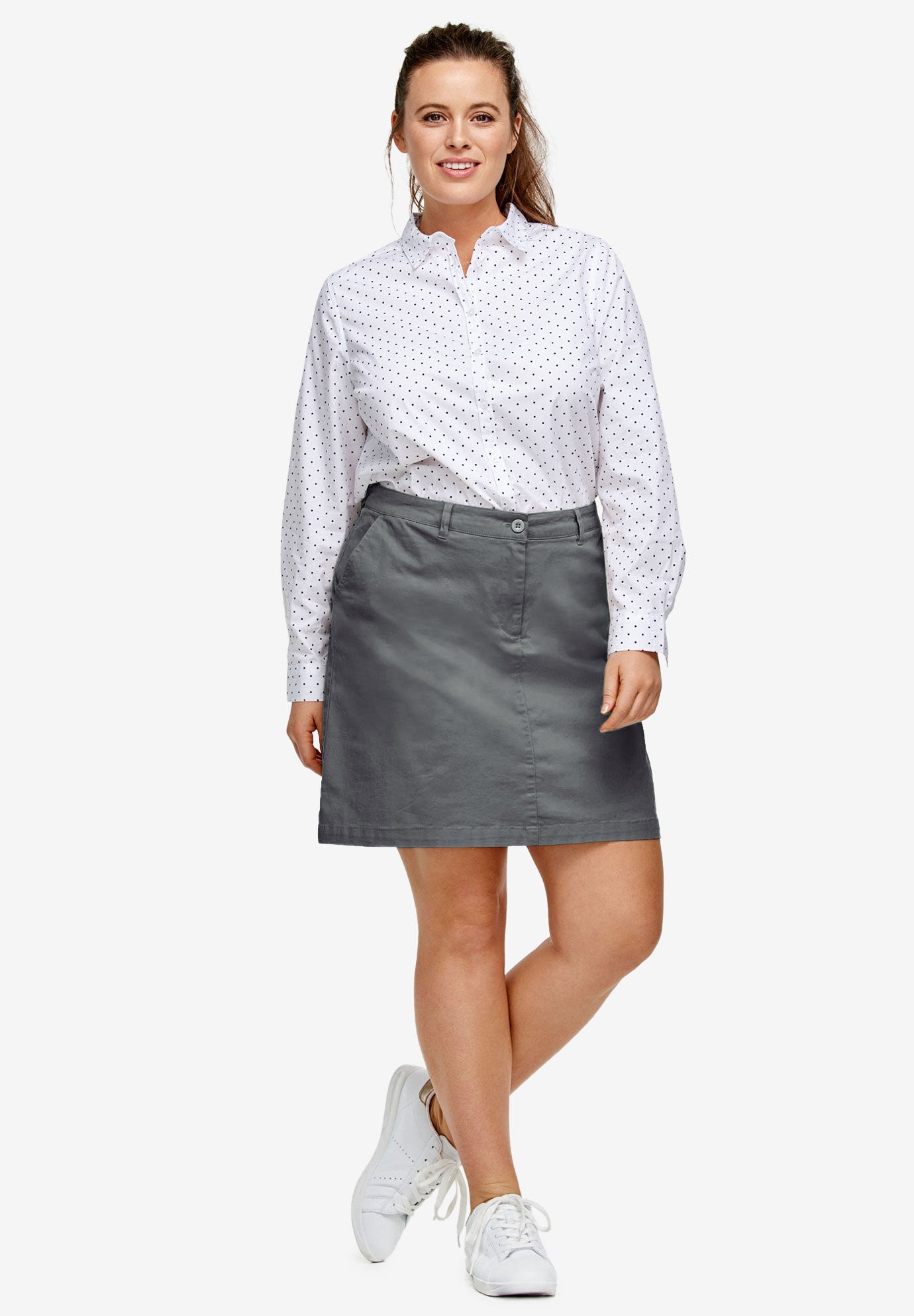 Stretch Chino Mid-rise Skort image number 0