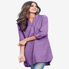 Breezy Cotton Henley Tunic image number null