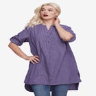 Breezy Cotton Henley Tunic image number null