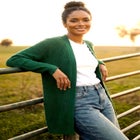 Open Front Waffle Cardigan image number null