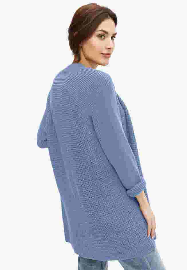 Open Front Waffle Cardigan image number 1