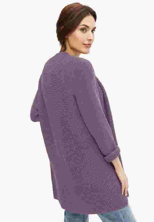 Open Front Waffle Cardigan image number 1