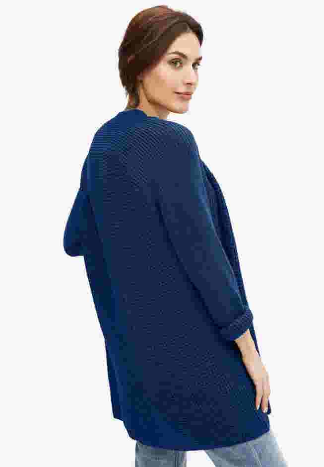 Open Front Waffle Cardigan image number 1