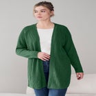 Open Front Waffle Cardigan image number null