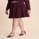 Pleated Sweater Mini Skirt image number null