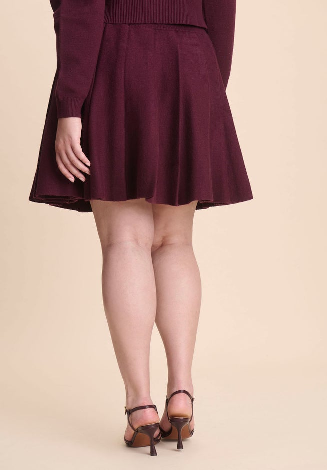 Pleated Sweater Mini Skirt image number 2