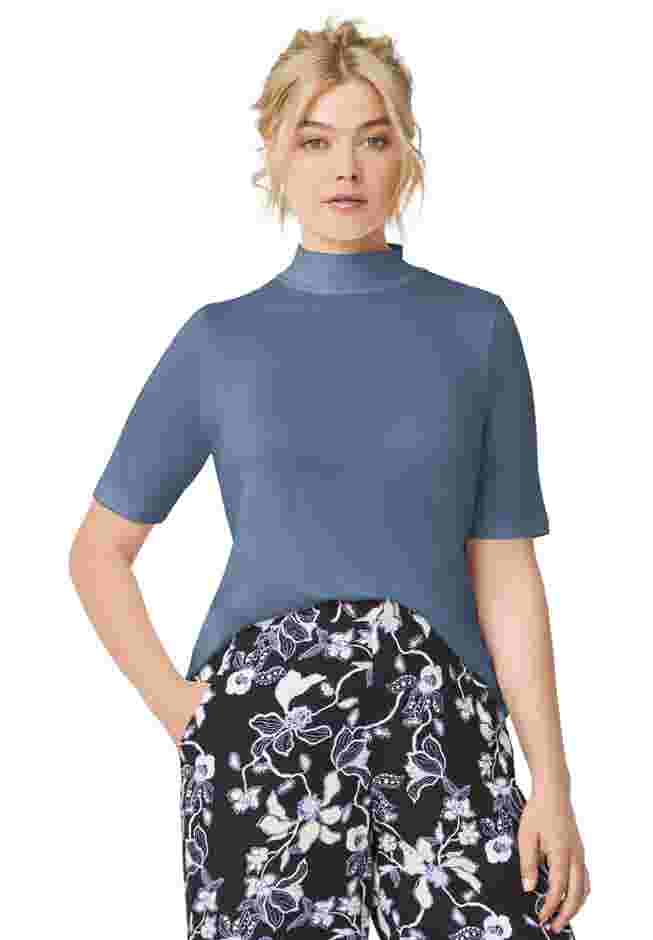 Mock Neck Tee image number 0