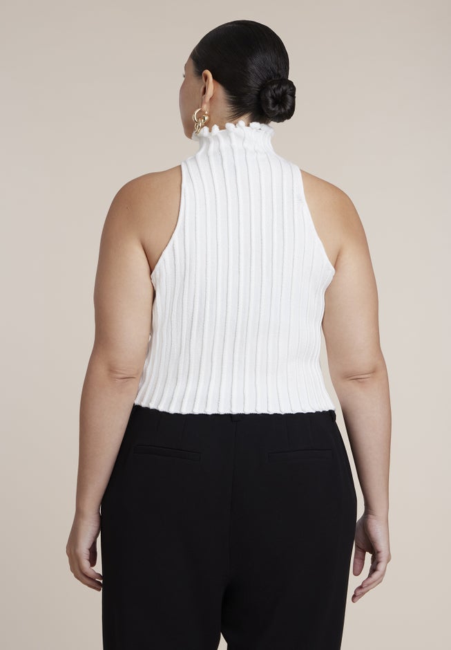 Bobble-Trim Sweater Vest image number 1
