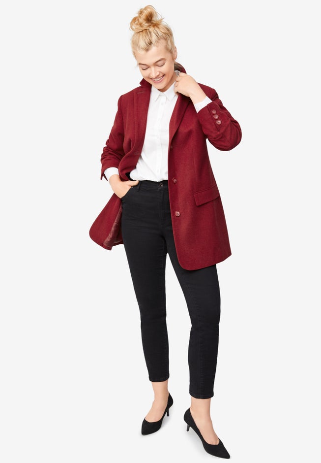 Long Wool Blend Blazer image number 0