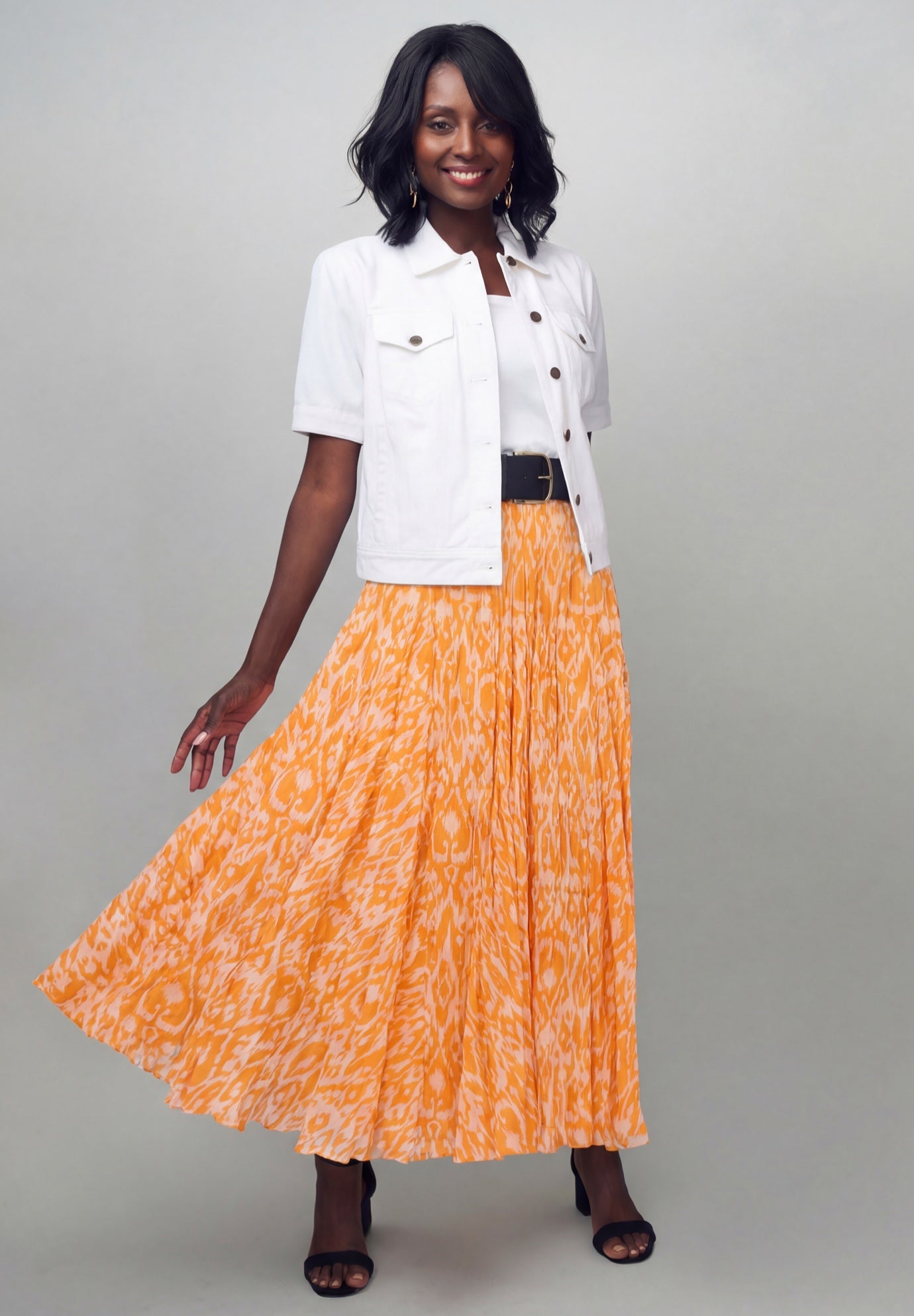 Flowing Crinkled Maxi Skirt image number 1