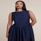 Boat Neck Flare Midi Dress image number 3