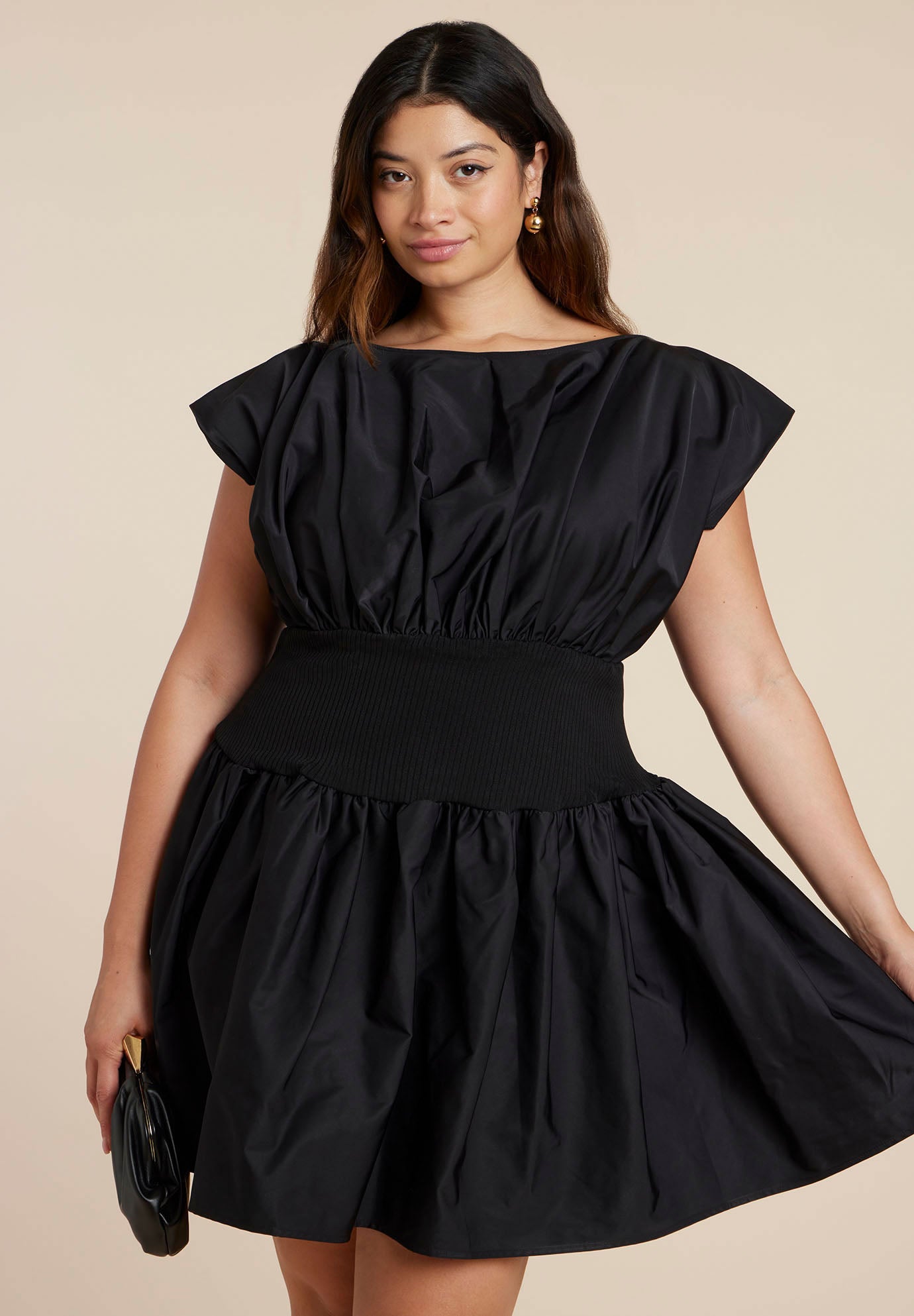 Shirred Flare Mini Dress image number 2