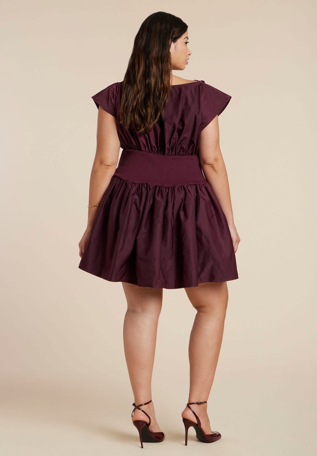 Shirred Flare Mini Dress image number 1