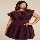 Shirred Flare Mini Dress image number null
