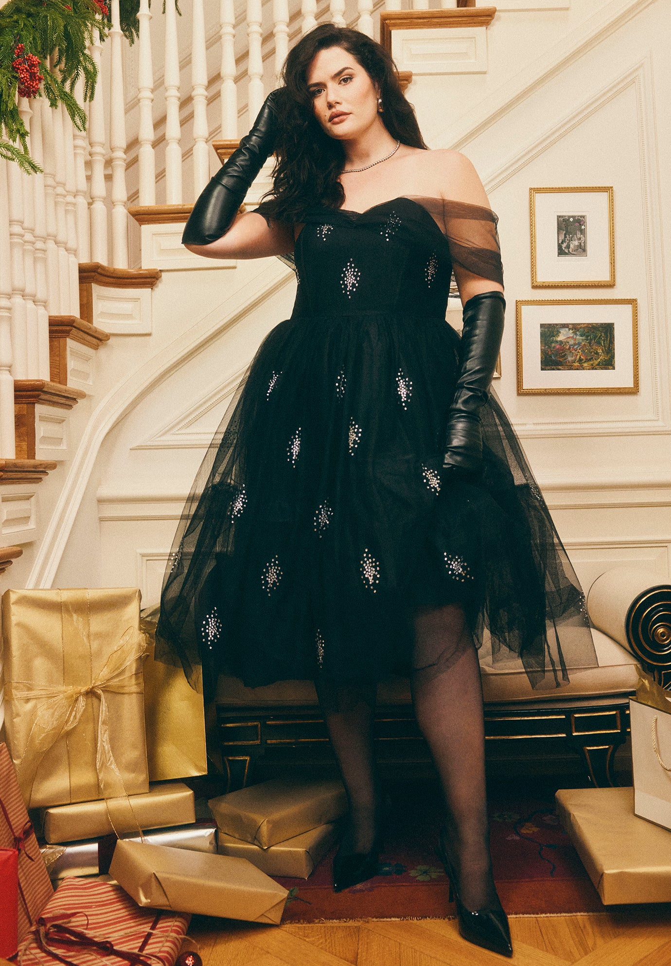 Embellished Flare Midi Dress image number 0