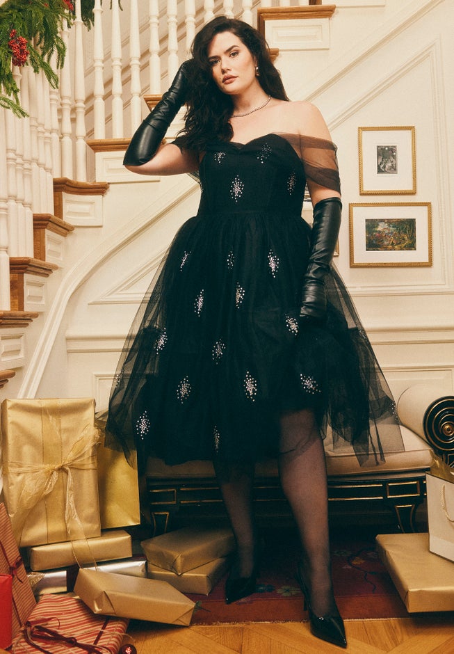 Embellished Flare Midi Dress image number 0