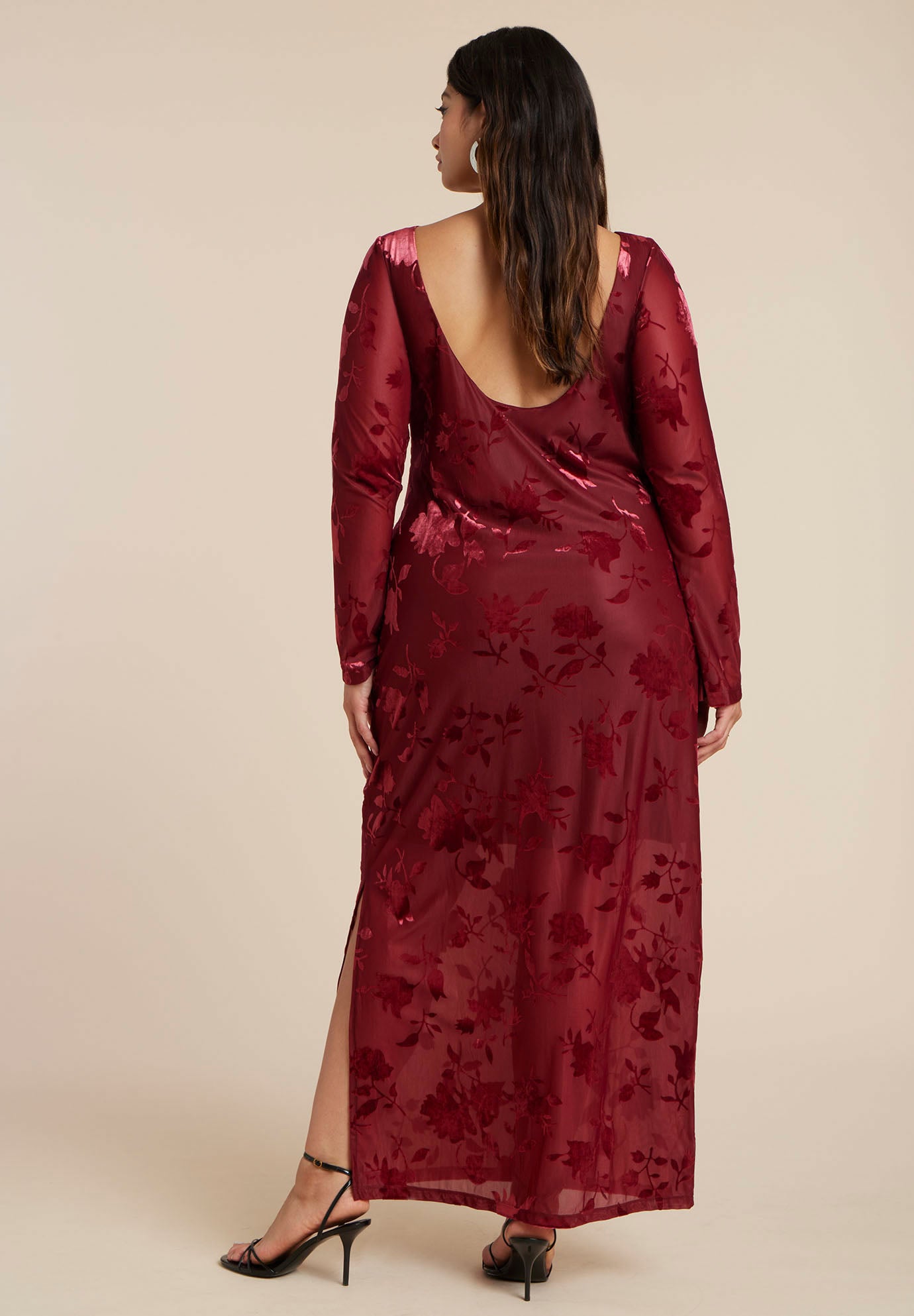 Velvet Burnout Maxi Dress image number 1