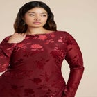 Velvet Burnout Maxi Dress image number null