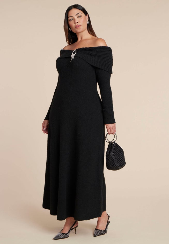 Brooch Sweater Dress image number 0