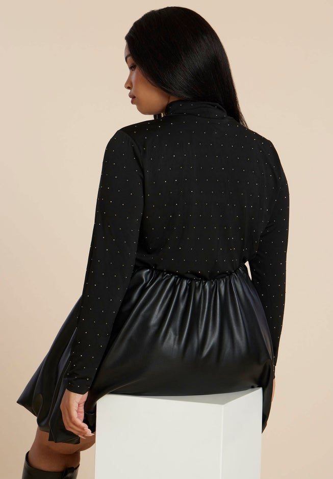 Embellished Mockneck Top image number 1