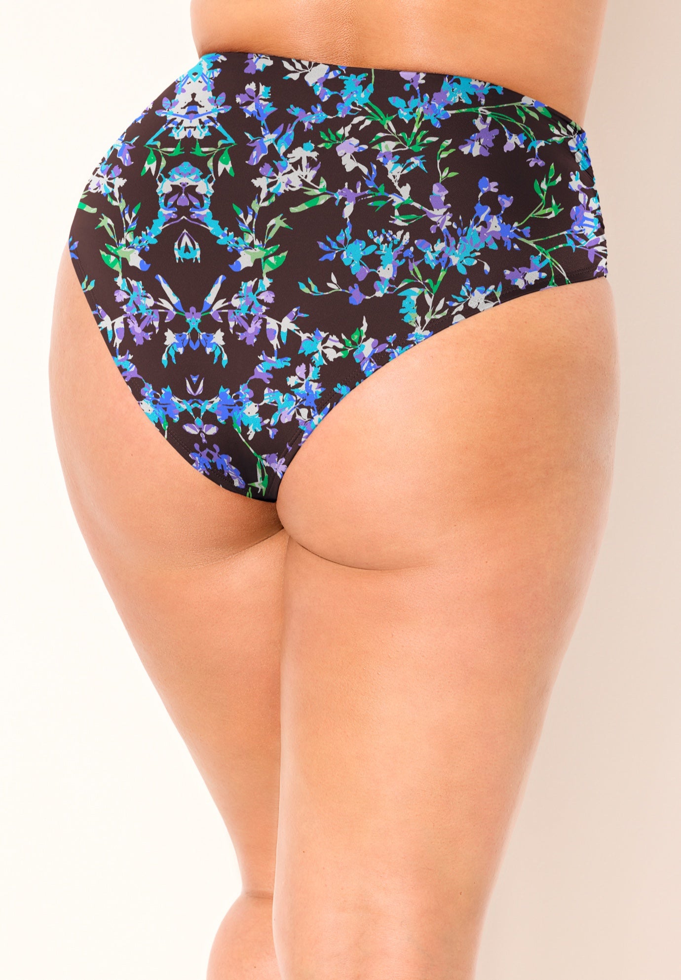 Side Shirred High Waist Swim Brief image number 4