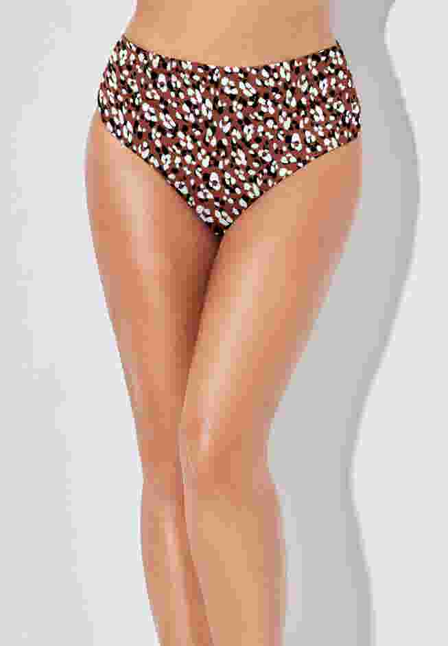 Side Shirred High Waist Swim Brief image number 0