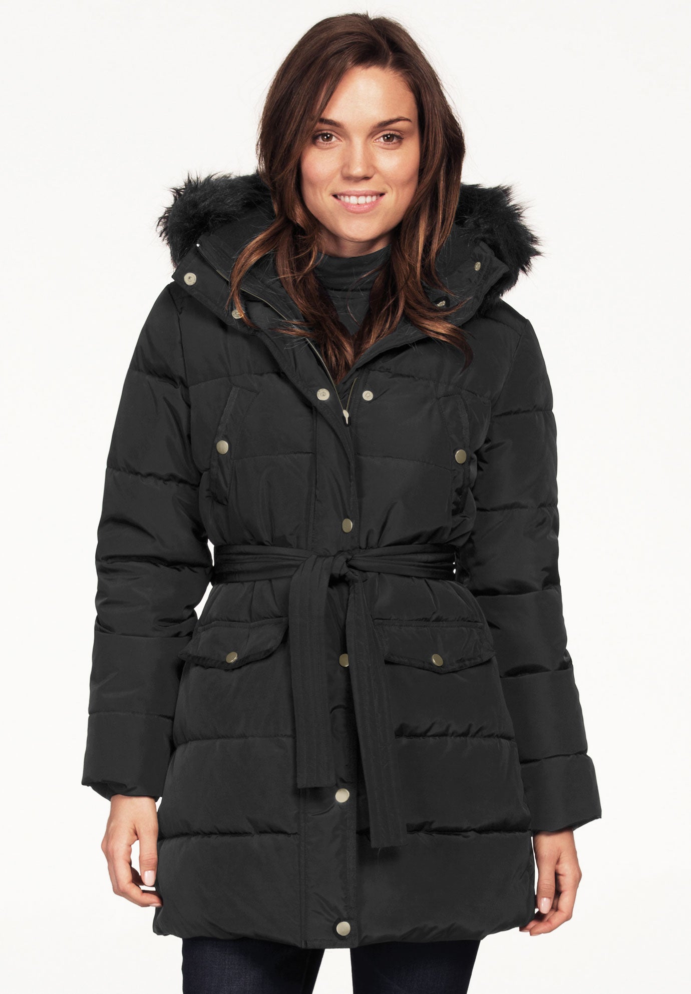 Belted Puffer Coat image number 0