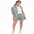 French Terry Drawstring Elastic Waist Shorts image number null