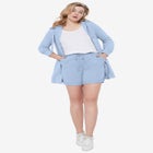 Ellos Studio French Terry Elastic Waist Drawstring Shorts image number 0