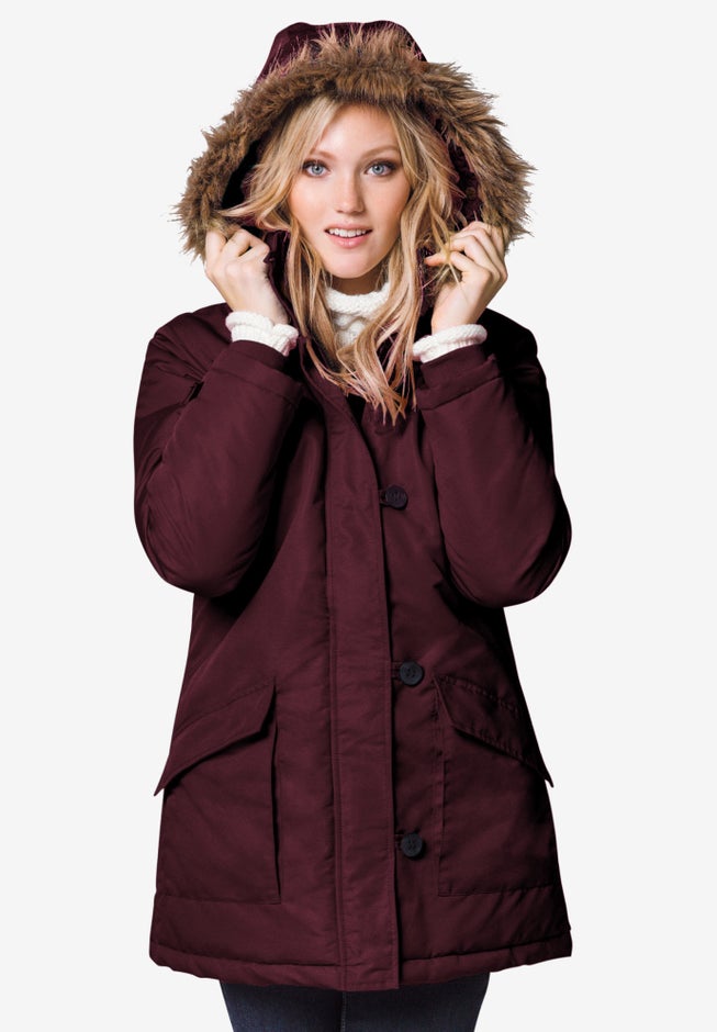 Faux Fur Trim Parka image number 0
